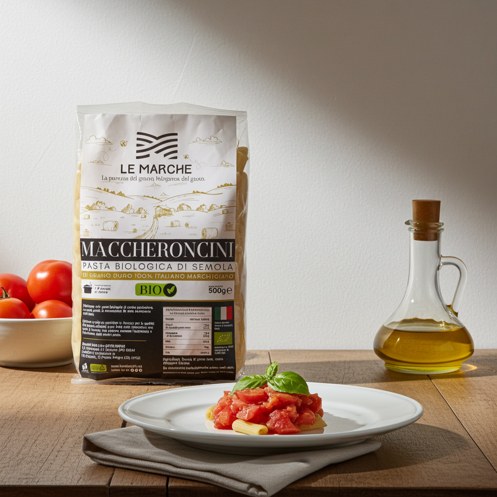 
                  
                    Maccheroncini di Semola Biologica di Grano Duro Italiano – Trafilati al Bronzo | Fabriano
                  
                