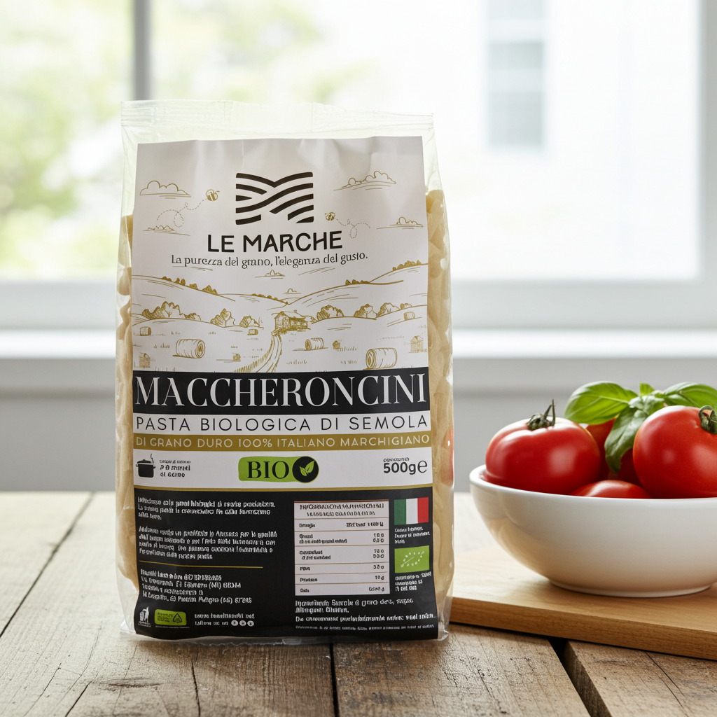 
                  
                    Maccheroncini di Semola Biologica di Grano Duro Italiano – Trafilati al Bronzo | Fabriano
                  
                