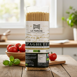 Pasta spaghetti biologici da filiera agricola nelle Marche
