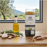Spaghetti biologici marchigiani da grano coltivato in azienda agricola a Fabriano